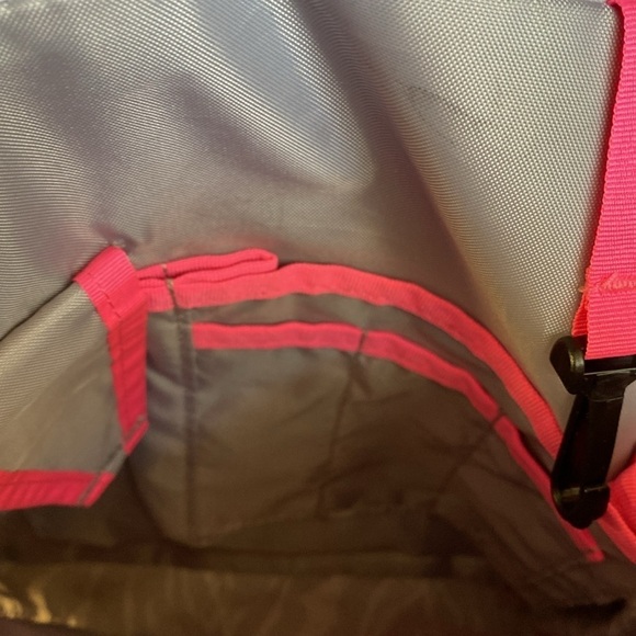 Jansport Zebra Print Large Back Pack Book bag Womens Pink compartments school - Picture 7 of 12